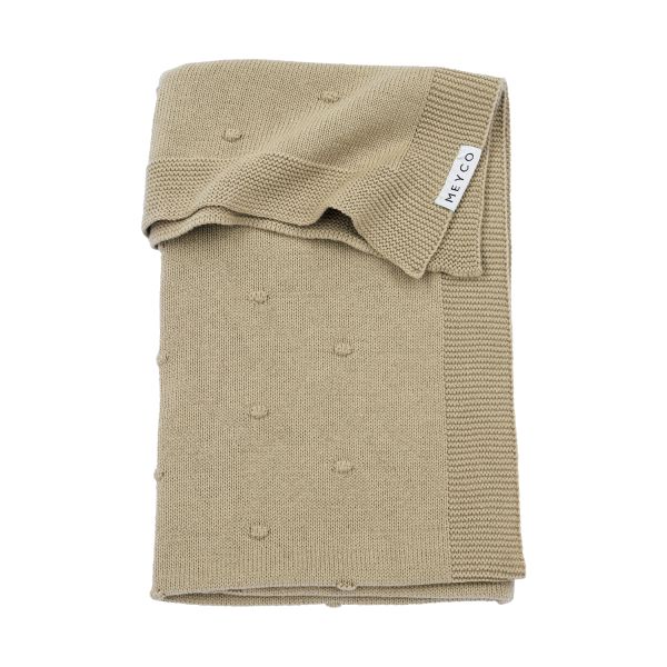 Meyco Ledikantdeken Mini Knots Sand 100x150cm