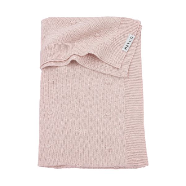 Meyco Ledikantdeken Mini Knots Soft Pink 100x150cm