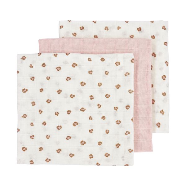 Meyco Multidoek 3 Stuks - 70 x 70 cm - Tetra - Mini Panther/Soft Pink