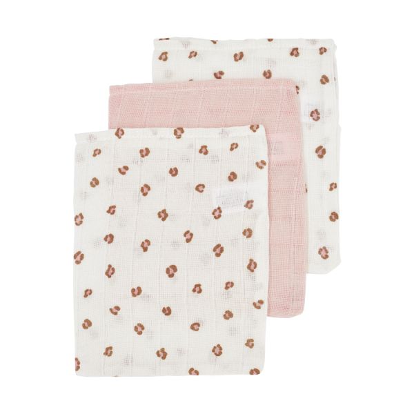 Meyco Washand Mini Panther Soft Pink 20x17cm 3-Pack Meyco Washand Mini Panther Soft Pink 20x17cm 3-Pack