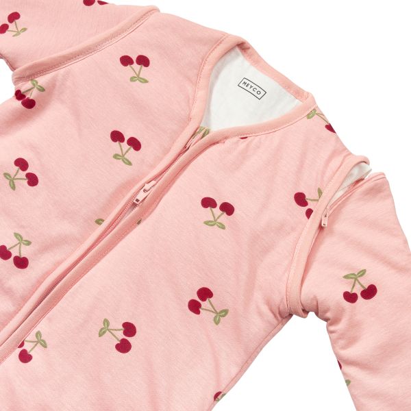 Meyco Slaapzak Gevoerd Met Afritsbare Mouwen - Cherry - Soft Rose - 60 cm