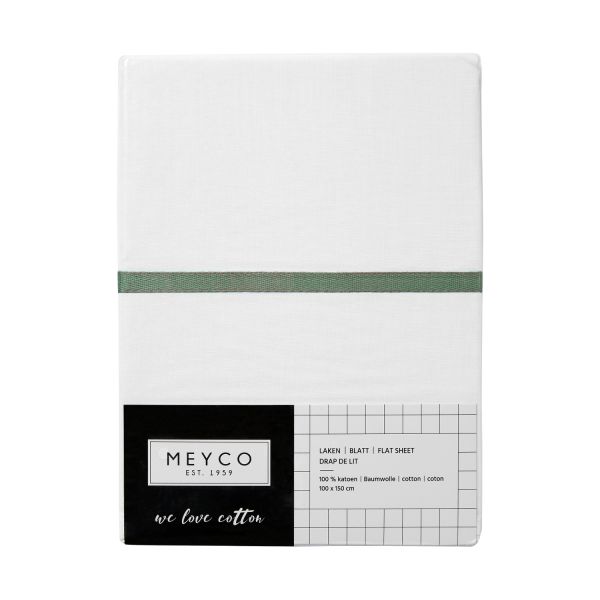 Meyco Ledikantlaken Bies Forest Green 100 x 150 cm Meyco Ledikantlaken Bies Forest Green 100 x 150 cm