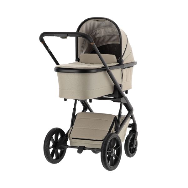 Qute Q-Rider Plus Kinderwagen - Mineral Clay | Kidsriver Curve Autostoel - Clay | Kidsriver Isofix Base