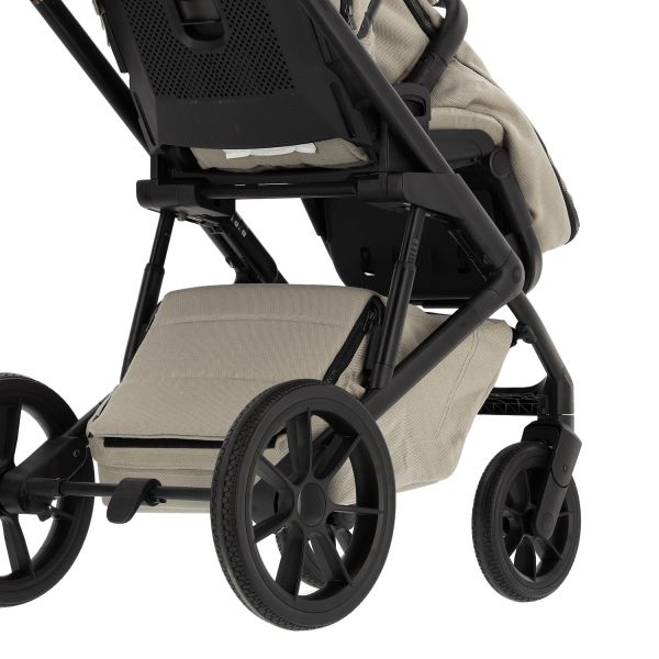 Qute Q-Rider Plus Kinderwagen - Mineral Clay | Kidsriver Curve Autostoel - Clay | Kidsriver Isofix Base