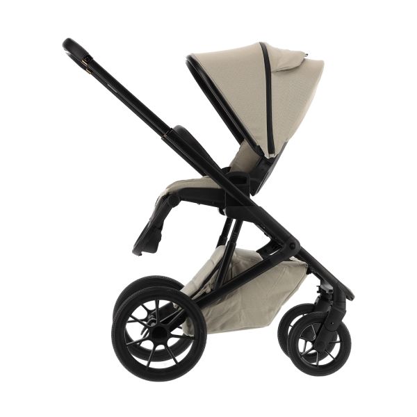Qute Q-Rider Plus Kinderwagen - Mineral Clay | Kidsriver Curve Autostoel - Clay | Kidsriver Isofix Base