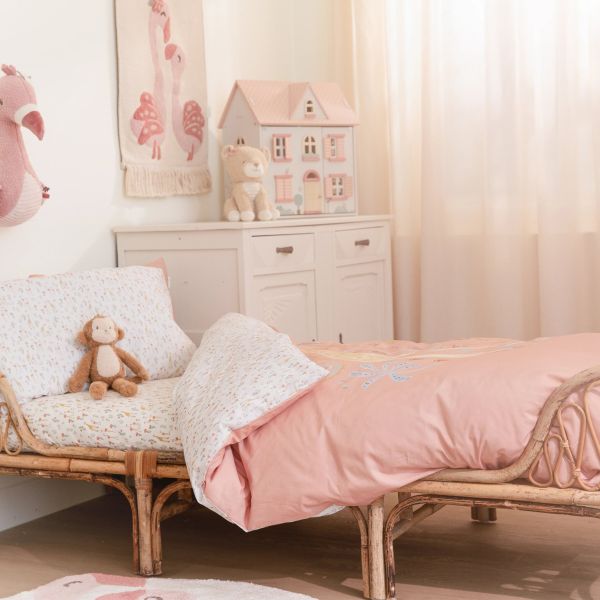 Little Dutch Blooming Safari Ledikant Dekbedovertrek - 100 x 140 cm - Roze