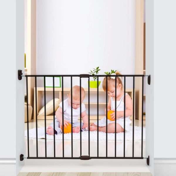 Noma Extending Metal Gate Black - 62-102cm