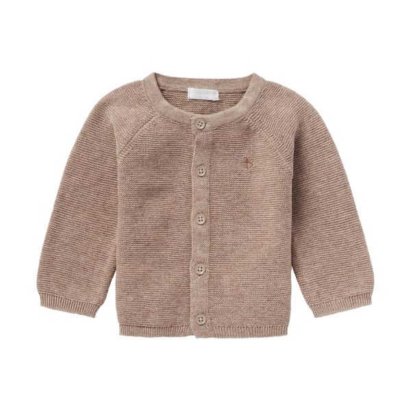 Noppies Vest Knit Naga Taupe Melange maat 56 Noppies Vest Knit Naga Taupe Melange maat 56