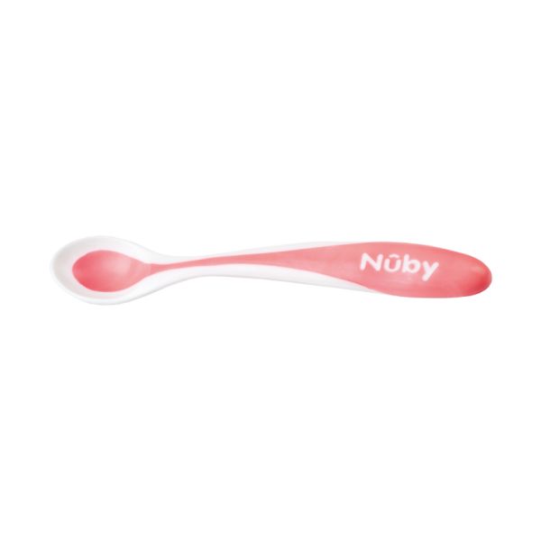 Nûby Hot Spoon Lepel Roze 4mnd+ (3 stuks)