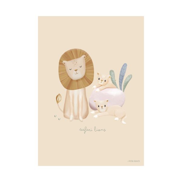 Little Dutch Safari Leo Poster - A3 Little Dutch Safari Leo Poster - A3