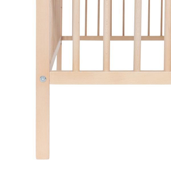 Puck Ledikant Raw Beuken Natural 60x120 cm