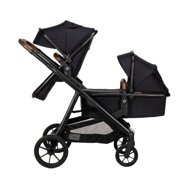 Qute Kinderwagen Q-Twin - Enkel/Duo/Twin - Jeans Zwart Qute Kinderwagen Q-Twin - Enkel/Duo/Twin - Jeans Zwart