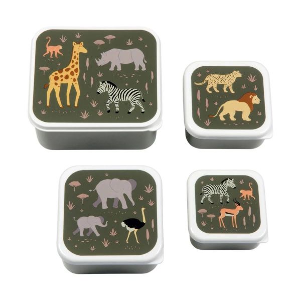 A Little Lovely Company Lunch & Snack Box Set - Savanna