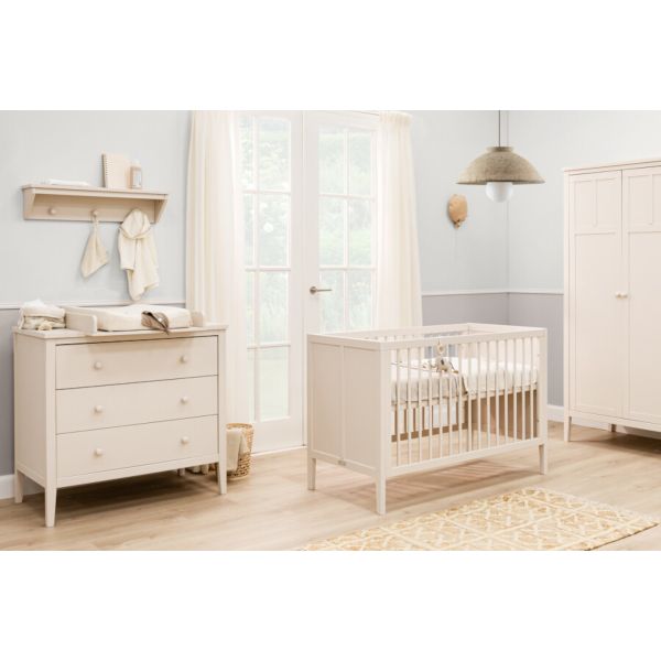 Bopita Ledikant 60 x 120 cm - Commode - Hanglegkast 3-drs - Vieve - Dune Bopita Ledikant 60 x 120 cm - Commode - Hanglegkast 3-drs - Vieve - Dune