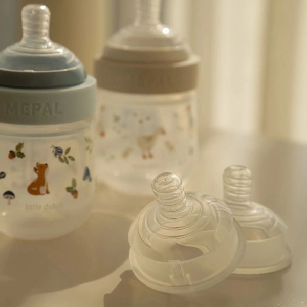 Mepal Mio Flesspeen - Medium Flow - 2 Stuks - Helder Mepal Mio Flesspeen - Medium Flow - 2 Stuks - Helder