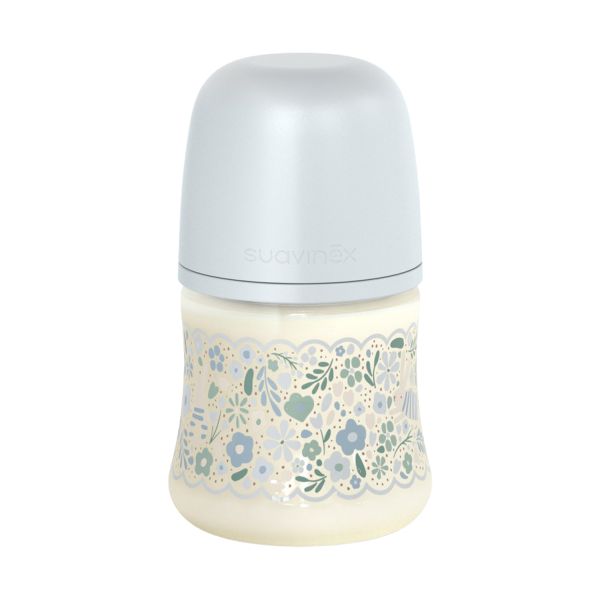 Suavinex Wonderland XS Pro Fles - Maat S - 150 ML - Liberty Blauw Suavinex Wonderland XS Pro Fles - Maat S - 150 ML - Liberty Blauw