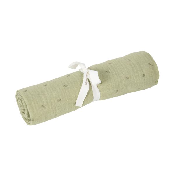 Little Dutch Pure Swaddle Doek XL - Tetra - 120 x 120 cm - Sage 