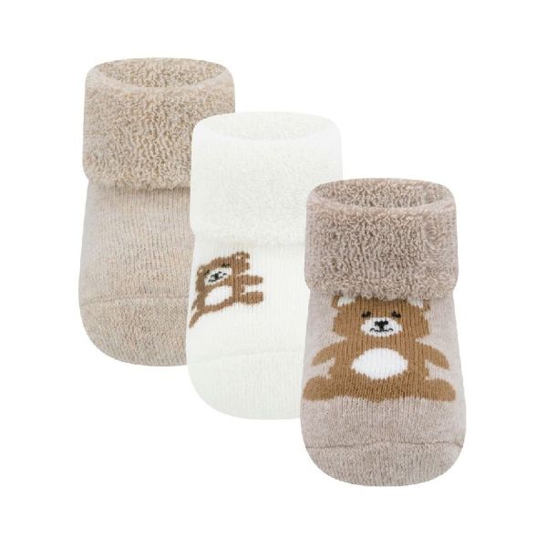 Ewers Babysokjes 3-Pack - Teddy Latte/Beige - Onesize Ewers Babysokjes 3-Pack - Teddy Latte/Beige - Onesize
