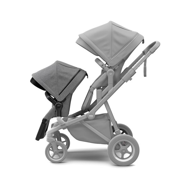 Thule Sleek Sibling Seat Grey Melange On Black Thule Sleek Sibling Seat Grey Melange On Black