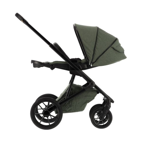Qute Q-Rider Plus Kinderwagen - Thyme Green | Kidsriver Curve Autostoel - Black | Kidsriver Isofix Base Qute Q-Rider Plus Kinderwagen - Thyme Green | Kidsriver Curve Autostoel - Black | Kidsriver Isofix Base