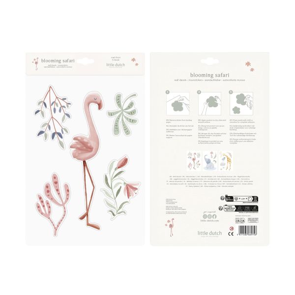Little Dutch Muursticker Set - Blooming Safari - A3 Little Dutch Muursticker Set - Blooming Safari - A3