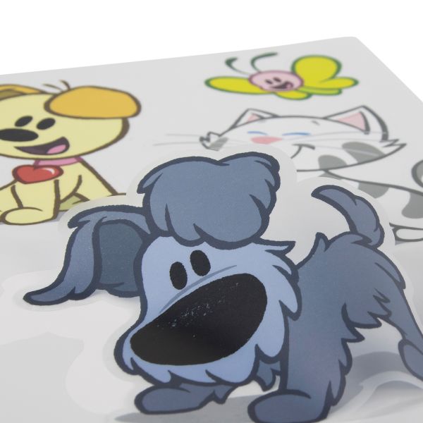 Woezel & Pip Muurstickers A4 Set - Dieren