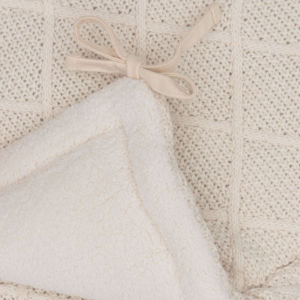 Jollein Check Knit parkbumper - 180 x 30 cm - Oatmeal Jollein Check Knit parkbumper - 180 x 30 cm - Oatmeal