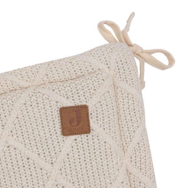 Jollein Check Knit parkbumper - 180 x 30 cm - Oatmeal Jollein Check Knit parkbumper - 180 x 30 cm - Oatmeal