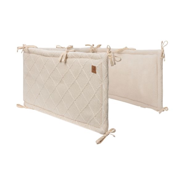 Jollein Check Knit parkbumper - 180 x 30 cm - Oatmeal Jollein Check Knit parkbumper - 180 x 30 cm - Oatmeal