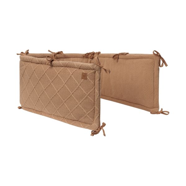 Jollein Check Knit parkbumper - 180 x 30 cm - Biscuit Jollein Check Knit parkbumper - 180 x 30 cm - Biscuit