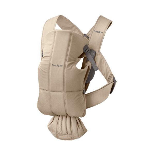 BabyBjörn Mini Draagzak - Geweven - Beige