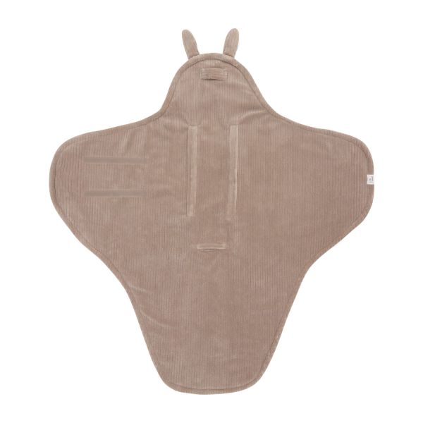 Jollein Wikkeldeken - Milky Coffee - Bunny Cloudy Rib Jollein Wikkeldeken - Milky Coffee - Bunny Cloudy Rib