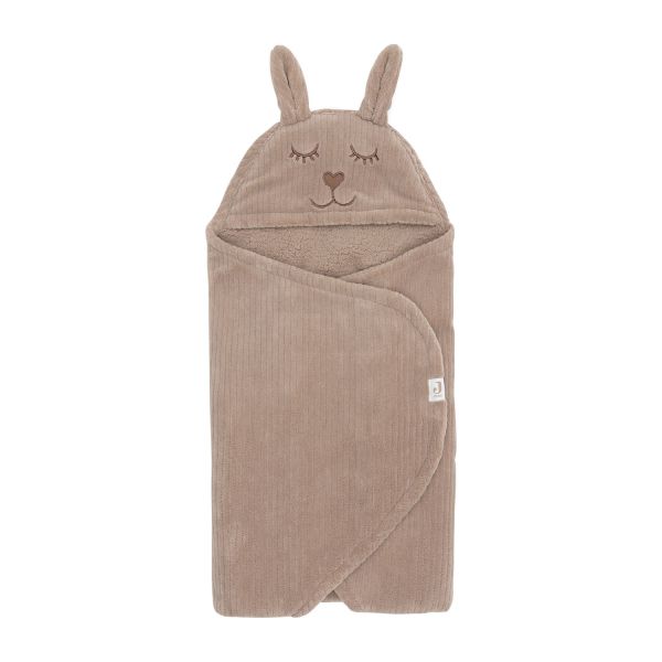 Jollein Wikkeldeken - Milky Coffee - Bunny Cloudy Rib Jollein Wikkeldeken - Milky Coffee - Bunny Cloudy Rib