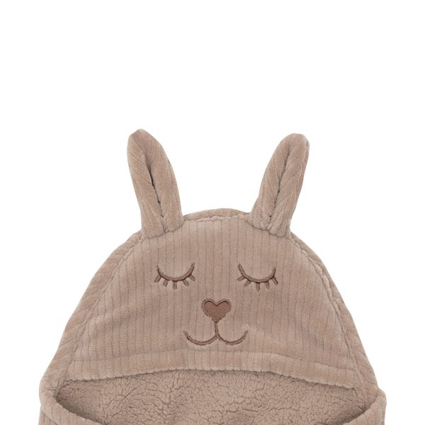 Jollein Wikkeldeken - Milky Coffee - Bunny Cloudy Rib Jollein Wikkeldeken - Milky Coffee - Bunny Cloudy Rib