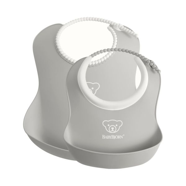 Baby Björn® Slabbetje - Set van 2 - Grijs