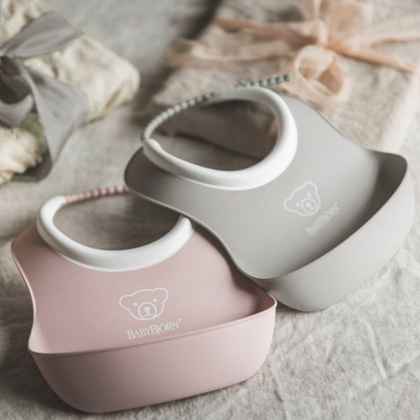 Baby Björn® Slab Baby - Duopack - Grijs/Pastelroze