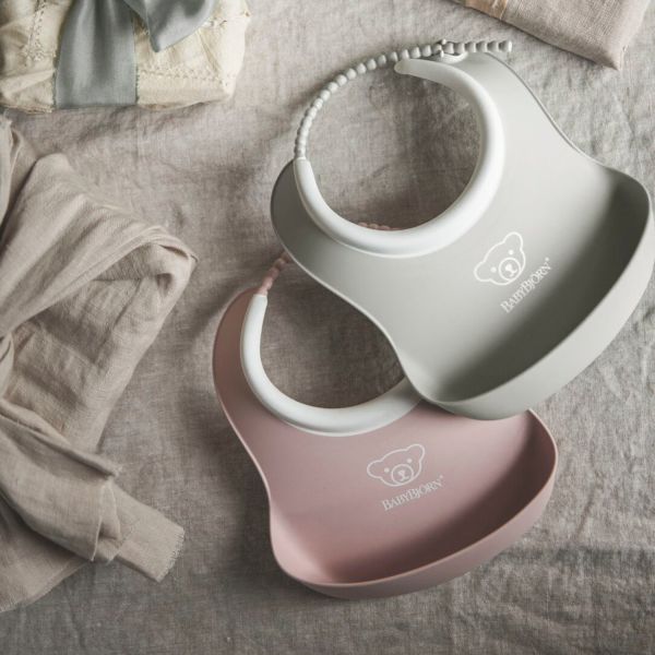 Baby Björn® Slab Baby - Duopack - Grijs/Pastelroze