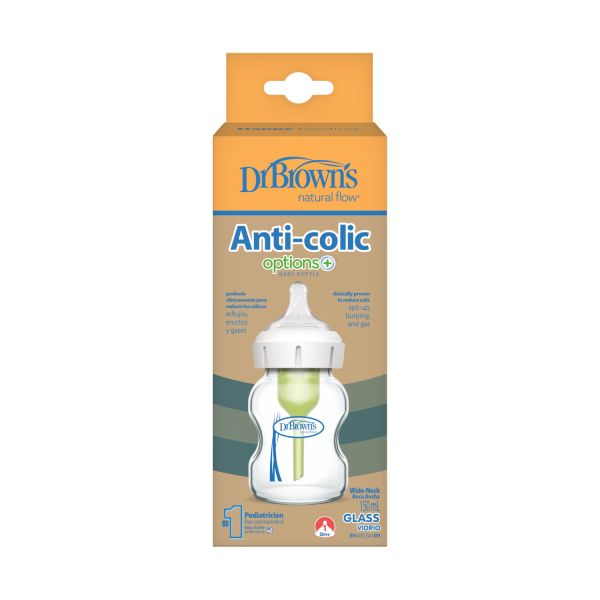 Dr. Brown's Fles Brede Hals Glas Options + 150ml Dr. Brown's Fles Brede Hals Glas Options + 150ml