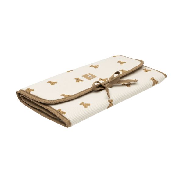 Jollein Verschoningsmat - Mini Teddy Bear Little Waffle Jollein Verschoningsmat - Mini Teddy Bear Little Waffle