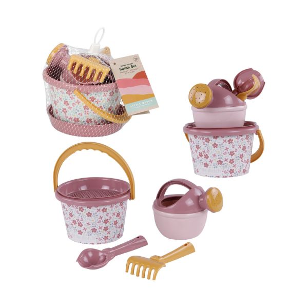 Little Dutch Pink Flower Strandset 5 delig Little Dutch Pink Flower Strandset 5 delig