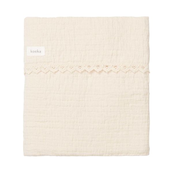 Koeka Wiegdeken Lace Elba Natural 75 x 100 cm Koeka Wiegdeken Lace Elba Natural 75 x 100 cm