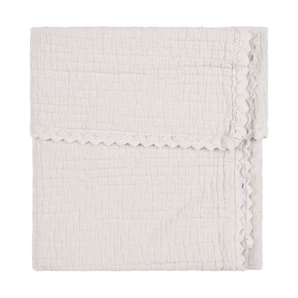 Koeka Elba Wiegdeken Lace - 75 x 100 cm - Stone Koeka Elba Wiegdeken Lace - 75 x 100 cm - Stone