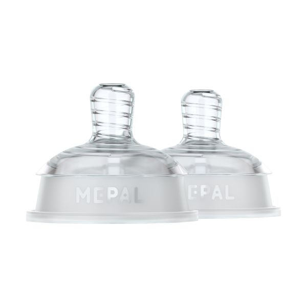 Mepal X Little Dutch Mio Flesspeen - Slow Flow - 2 Stuks - Helder Mepal X Little Dutch Mio Flesspeen - Slow Flow - 2 Stuks - Helder