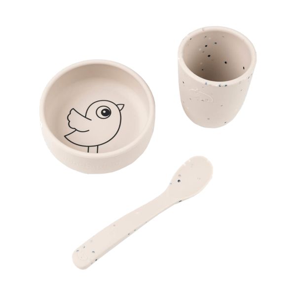 Done By Deer Birdee First Meal Set - 3 Delig - Silicone - Sand Done By Deer Birdee First Meal Set - 3 Delig - Silicone - Sand