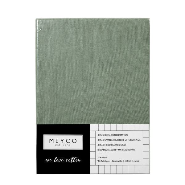 Meyco Hoeslaken Boxmatras Forest Green 75 x 95 cm