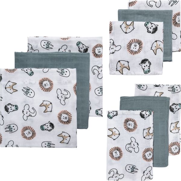Meyco Starterset Luier - Monddoek - Washand Animal 9-Pack Meyco Starterset Luier - Monddoek - Washand Animal 9-Pack