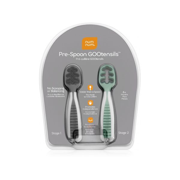 NumNum Pre-Spoons Storm Grey + Glacier Green NumNum Pre-Spoons Storm Grey + Glacier Green