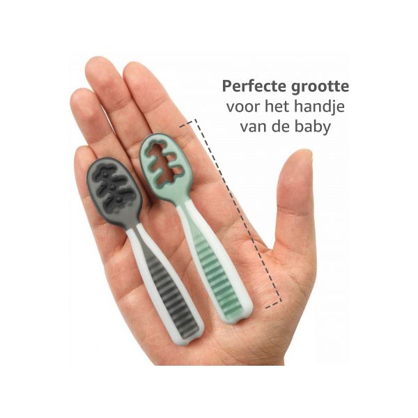 NumNum Pre-Spoons Storm Grey + Glacier Green NumNum Pre-Spoons Storm Grey + Glacier Green