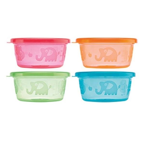 Nûby Bewaarbakjes Snack Cups 240ml 4-Pack 3mnd+ Nûby Bewaarbakjes Snack Cups 240ml 4-Pack 3mnd+