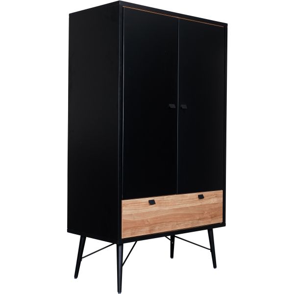 TWF Hanglegkast 2-deurs Retro Black TWF Hanglegkast 2-deurs Retro Black